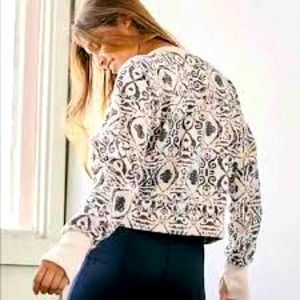 Free People Movement June Bug Sweatshirt XS (Ecru Combo)